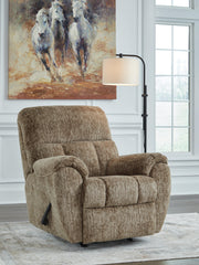 Ashley Furniture Stayfish recliner in a closed position, featuring plush upholstery and a modern design.