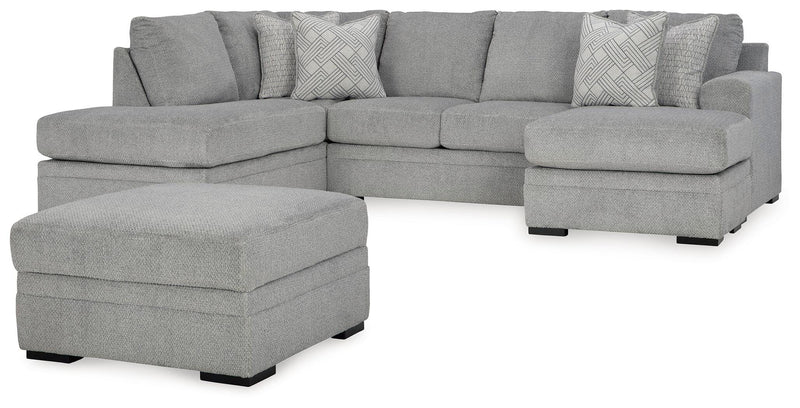 Ashley Furniture Casselbury living room set with plush sofa and matching armchair in a modern design, shown in a cozy living space.