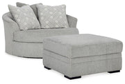 Ashley Furniture Casselbury living room set featuring a sofa and loveseat with plush upholstery and coordinating cushions.