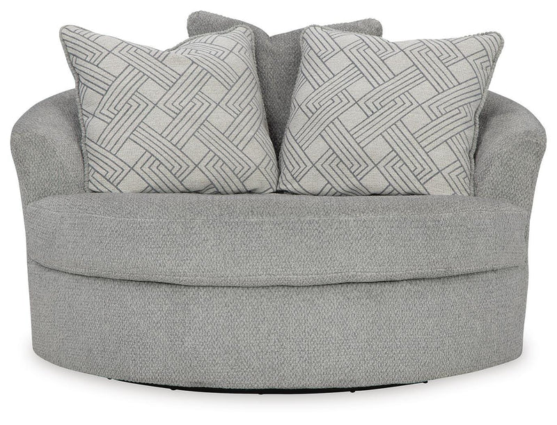 Ashley Furniture Casselbury living room set with sofa and loveseat, featuring plush fabric and classic design.