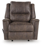 Ashley Furniture Lixtowel Recliner with plush fabric, padded armrests, and a comfortable reclining mechanism, shown from the head-on angle.