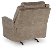 Ashley Furniture Lixtowel recliner with plush backrest and armrests, showcasing its comfortable recline position.