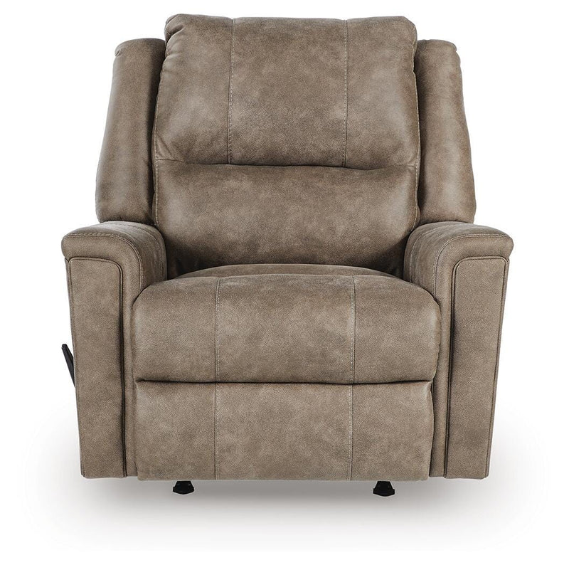 Ashley Furniture Lixtowel recliner with plush upholstery and a comfortable headrest, shown from a front head-on perspective.