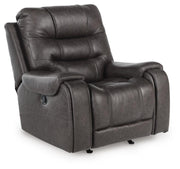 Ashley Furniture Femley recliner in a closed position, featuring plush upholstery and a modern design.