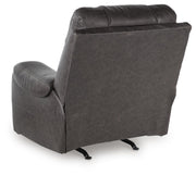 Ashley Furniture Femley recliner with plush upholstery and a padded backrest, shown from the back in this image.