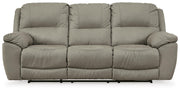 Ashley Furniture Next-Gen Gaucho Reclining Sofa with plush cushions and reclining features, shown from a front head-on view.