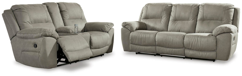 Ashley Furniture Next-Gen Gaucho living room set with sofa and armchair in a modern design, shown in a stylish living space.