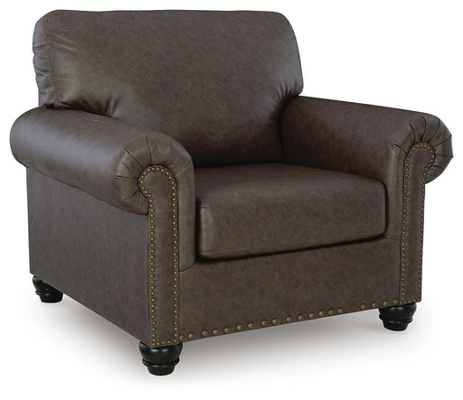 Ashley Furniture Roxmere Chair with plush fabric upholstery and modern design, shown from an angled view.
