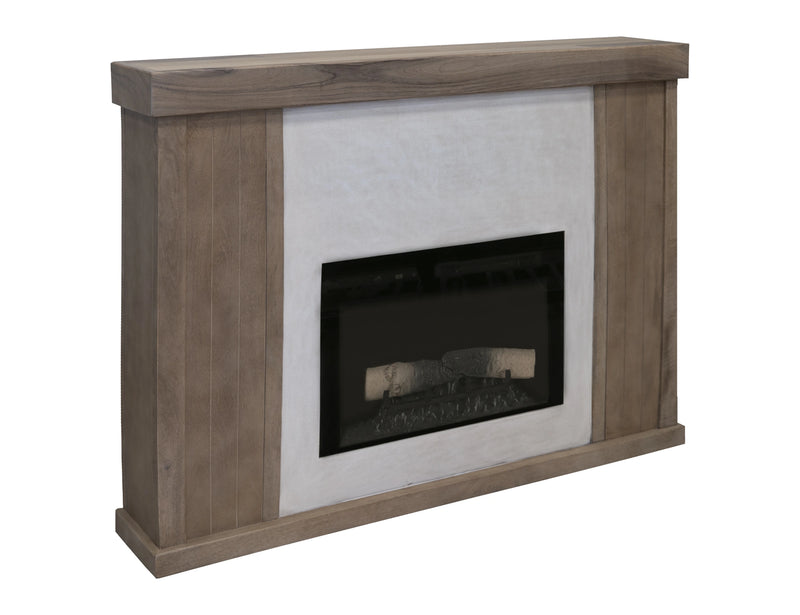 Natural Parota Electric Fireplace Console