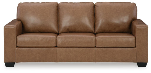 Ashley Furniture Bolsena Sofa Sleeper with beige fabric, featuring plush cushions and a fold-out bed for versatile living space.