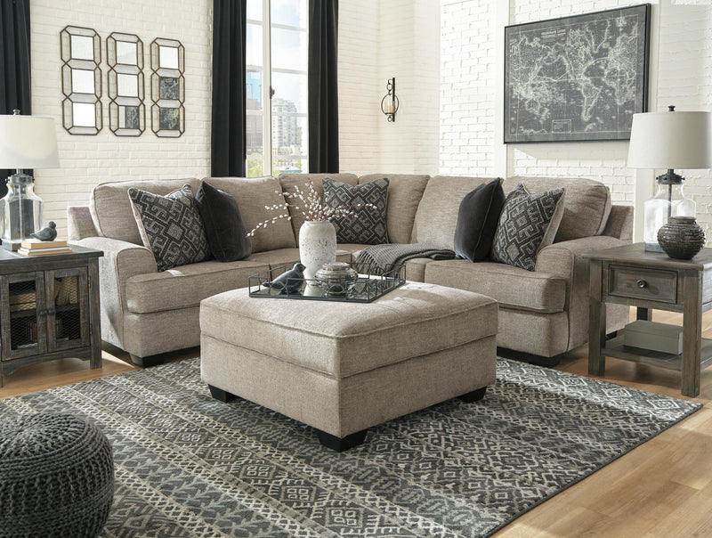 Ashley Furniture Bovarian living room set with sofa, loveseat, and coffee table in a modern design.