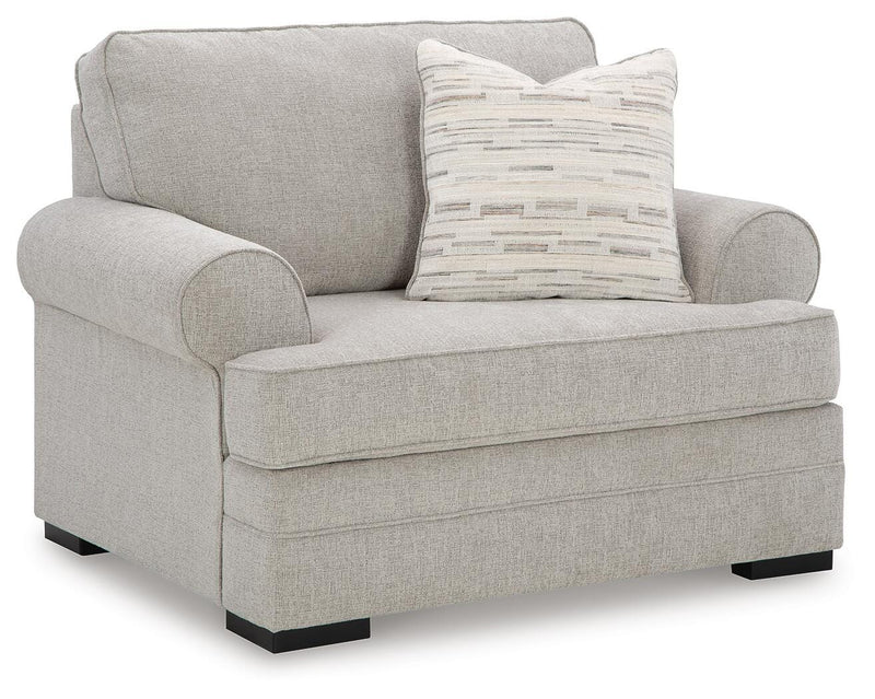Ashley Furniture Eastonbridge living room set with sofa, loveseat, and armchair arranged in a cozy seating area.