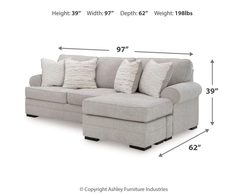 Ashley Furniture Eastonbridge living room set with sofa, loveseat, and armchair in a modern design, shown in a cozy living space.