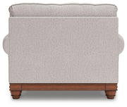 Ashley Furniture Clearbrooke living room set featuring a sofa and armchair with neutral fabric upholstery and modern design.