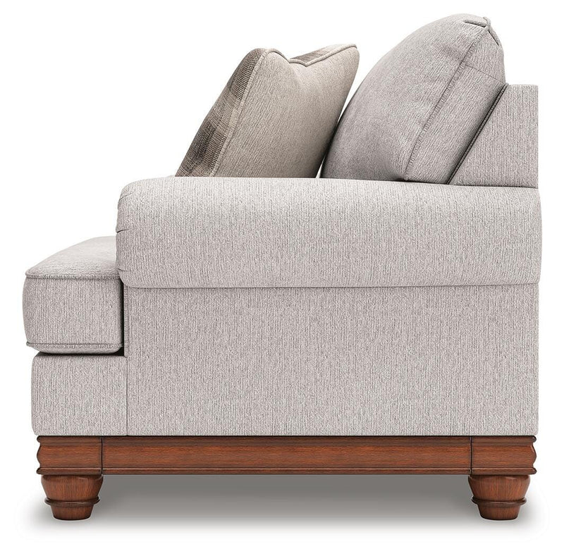 Ashley Furniture Clearbrooke living room set with plush sofa and matching loveseat in a contemporary design.