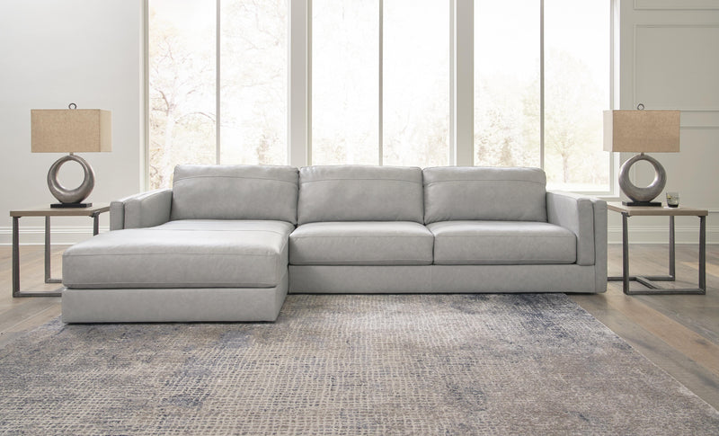 Ashley Furniture Amiata upholstery package featuring a modern living room set with plush cushions and stylish fabric.