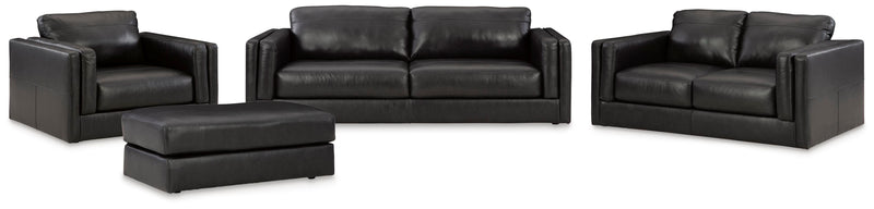 Ashley Furniture Amiata living room set upholstery package with fabric cushions and armrests in a stylish design.