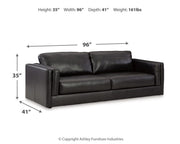 Amiata upholstery package for Ashley Furniture living room set, featuring plush fabric sofa and matching armchairs.