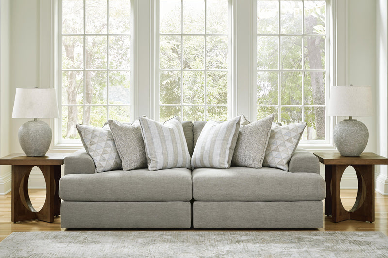 Ashley Furniture Avaliyah Sectional Loveseat with plush cushions and neutral fabric, displayed in a modern living room setting.