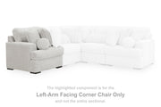 Ashley Furniture Cuddle Plush Sectional with Chaise in soft fabric, showing plush cushions and spacious chaise lounge.