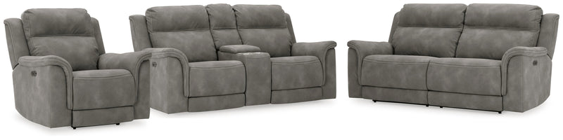 Ashley Furniture Next-Gen DuraPella living room set with plush upholstered sofa and matching armchair in a modern design.