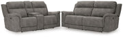 Ashley Furniture Next-Gen DuraPella living room set with plush sofa and armchair, in a modern design with neutral fabric.