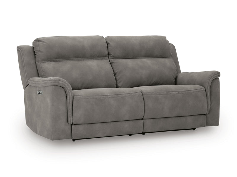 Ashley Furniture Next-Gen DuraPella living room set with plush sofa and matching armchair, shown from an angled view.