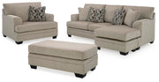 Ashley Furniture Stonemeade living room set with sofa and armchair in a cozy, modern living room setting.