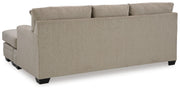 Ashley Furniture Stonemeade sofa chaise with plush upholstery and modern design, shown from the back with a sleek, comfortable look.