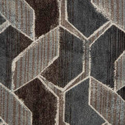 Ashley Furniture Stonemeade living room set fabric swatch featuring patterned upholstery pillows and matching furniture pieces.