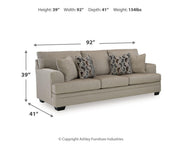 Ashley Furniture Stonemeade living room set featuring a sofa and loveseat in a cozy, modern design with neutral upholstery.