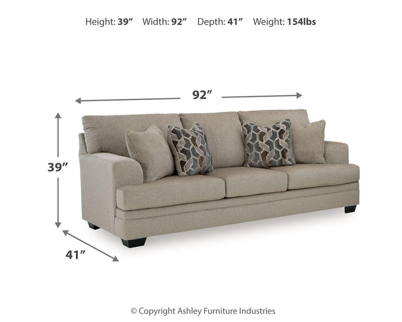 Ashley Furniture Stonemeade living room set featuring a sofa and loveseat in a cozy, modern design with neutral upholstery.