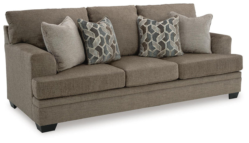 Ashley Furniture Stonemeade living room set with sofa and armchair, stylish upholstery and modern design, angled view.