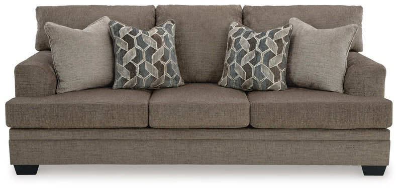 Ashley Furniture Stonemeade living room set featuring a sofa and loveseat with neutral upholstery and stylish cushions.