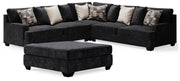 Ashley Furniture Lavernett living room set with plush sofa and matching armchair, featuring neutral fabric and modern design.