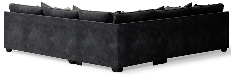 Ashley Furniture Lavernett living room set with sofa and armchair, shown from the back in a modern living space.