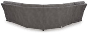 Ashley Furniture Next-Gen DuraPella Power Reclining Sectional with plush cushions and modern design, shown from the back.