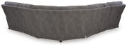 Ashley Furniture Next-Gen DuraPella power reclining sectional with plush cushions and modern design, shown from the back view.