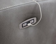 Ashley Furniture Next-Gen DuraPella power reclining sectional loveseat with built-in console and plush cushions.