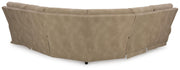 Ashley Furniture Next-Gen DuraPella power reclining sectional with plush cushions and modern design, shown from the back.