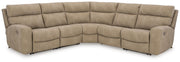 Ashley Furniture Next-Gen DuraPella power reclining sectional with plush cushions and modern design, shown in a closed position.