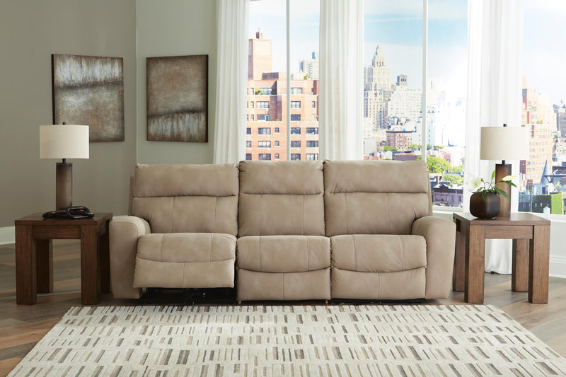 Ashley Furniture Next-Gen DuraPella Power Reclining Sectional Sofa with multiple seating sections and plush cushions, open view of the sectional.