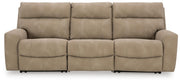 Ashley Furniture Next-Gen DuraPella power reclining sectional sofa with plush fabric and multiple seating sections, shown in a modern living room.