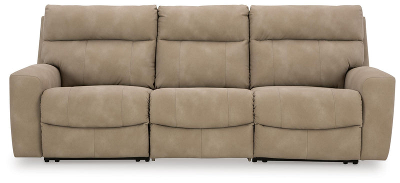 Ashley Furniture Next-Gen DuraPella power reclining sectional sofa with plush fabric and multiple seating sections, shown in a modern living room.