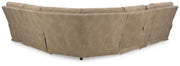 Ashley Furniture Next-Gen DuraPella power reclining sectional with plush cushions and modern design, shown from the back.