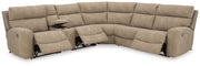 Ashley Furniture Next-Gen DuraPella power reclining sectional with plush cushions and modern design, shown in an open position.