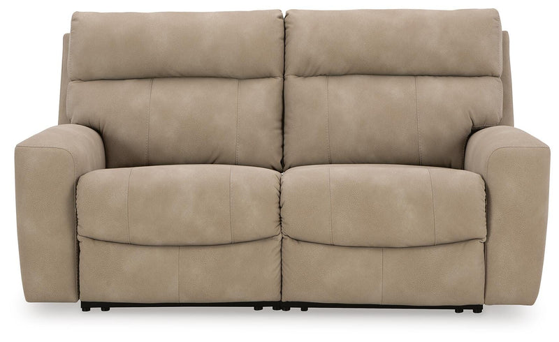 Ashley Furniture Next-Gen DuraPella living room set with plush sofas and armchair, in a modern design with neutral upholstery.