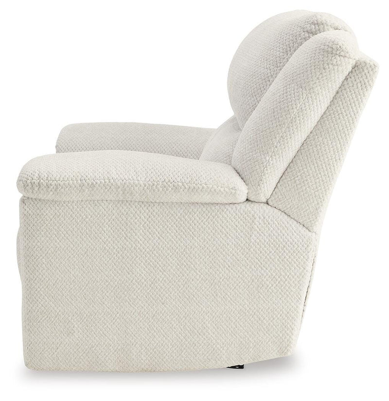 Ashley Furniture Keensburg living room set with sofa and armchair, featuring neutral upholstery and modern design.