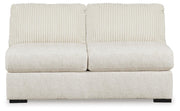Ashley Furniture Chessington sectional with double chaise, showing the modern sectional sofa from a head-on view.