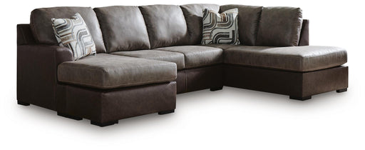 Ashley Furniture Castille Way sectional with chaise, featuring plush upholstery and a spacious L-shaped design for comfortable seating.